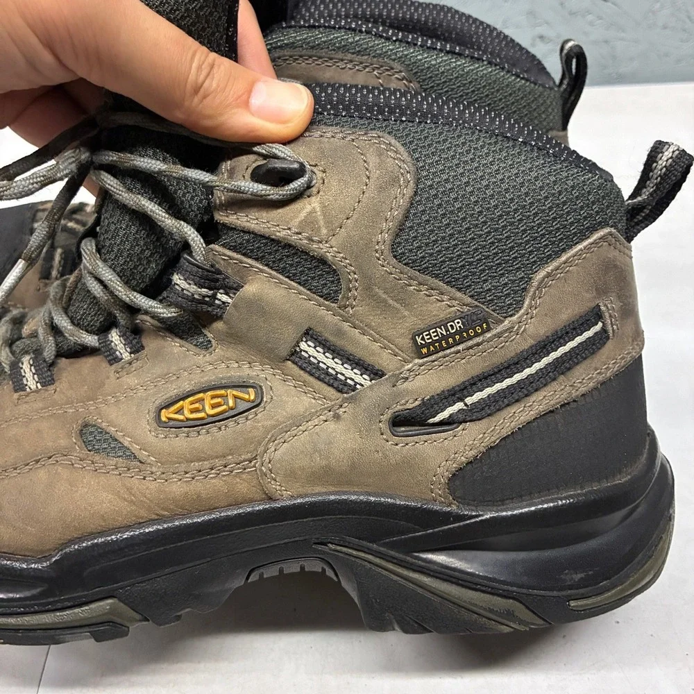 KEEN Utility Waterproof Hiking Boots Mens 10.5EE Brown Steel Toe Work Outdoor